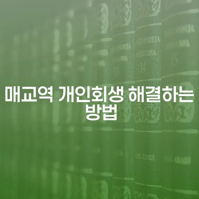 매교역 개인회생 해결하는 방법