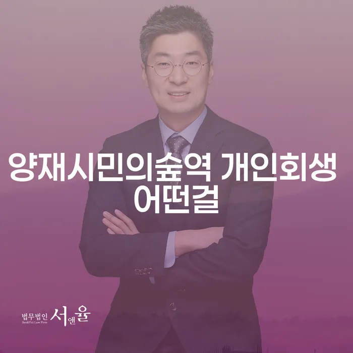 양재시민의숲역 개인회생 어떤걸