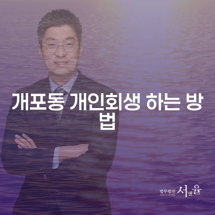 개포동에서 개인회생을 하는 방법은 무엇일까요?