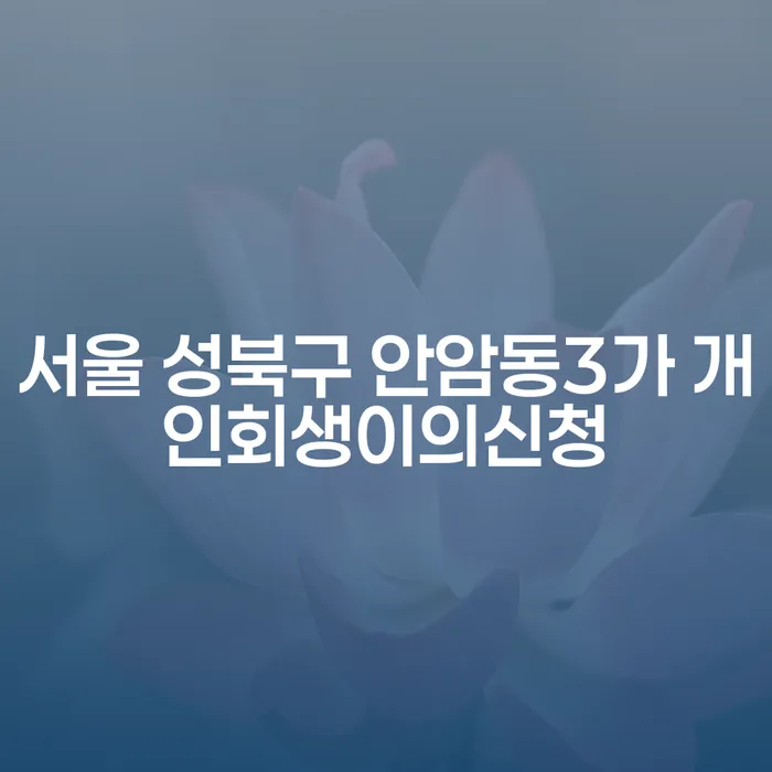 서울 성북구 안암동3가에서 개인회생 이의신청을 효과적으로 준비하려면?