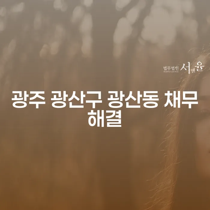 광주 광산구 광산동 채무해결, 어떻게 해야 할까요?